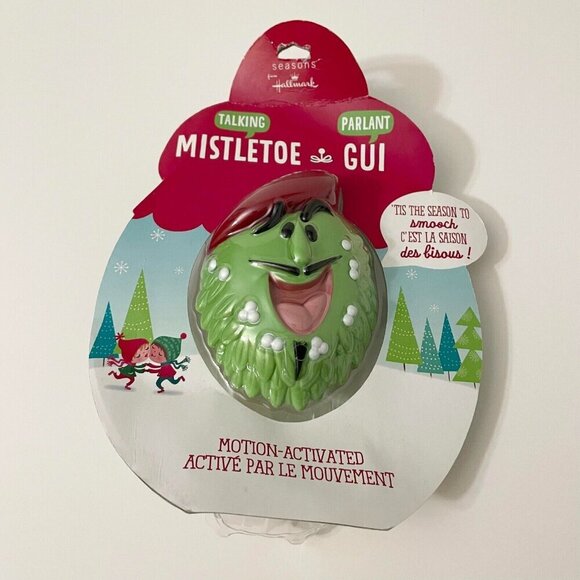 Hallmark Talking Mistletoe Motion Activated French Accent Damaged Packaging - Picture 15 of 16